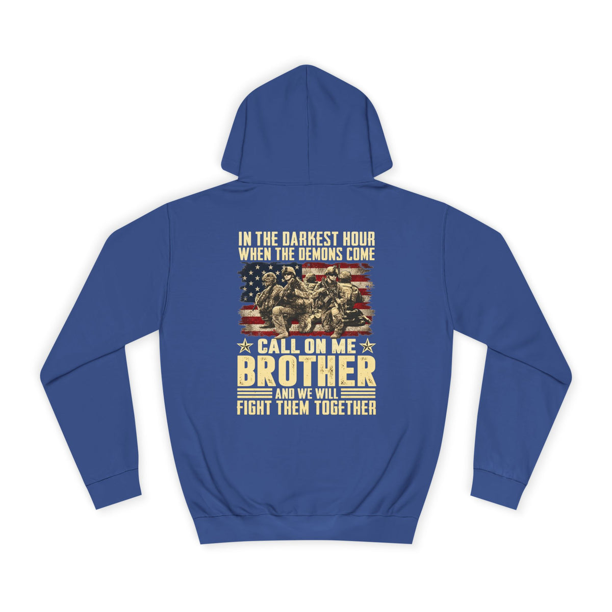 Brother Veteran Hoodie — Patriotic Military Flag Design - Battle Born Prints