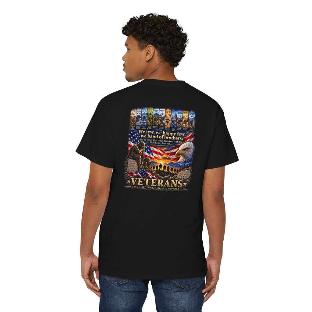 Veterans Tribute Pocket Tee — "We Live, We Honor, We Stand" Patriotic T-Shirt