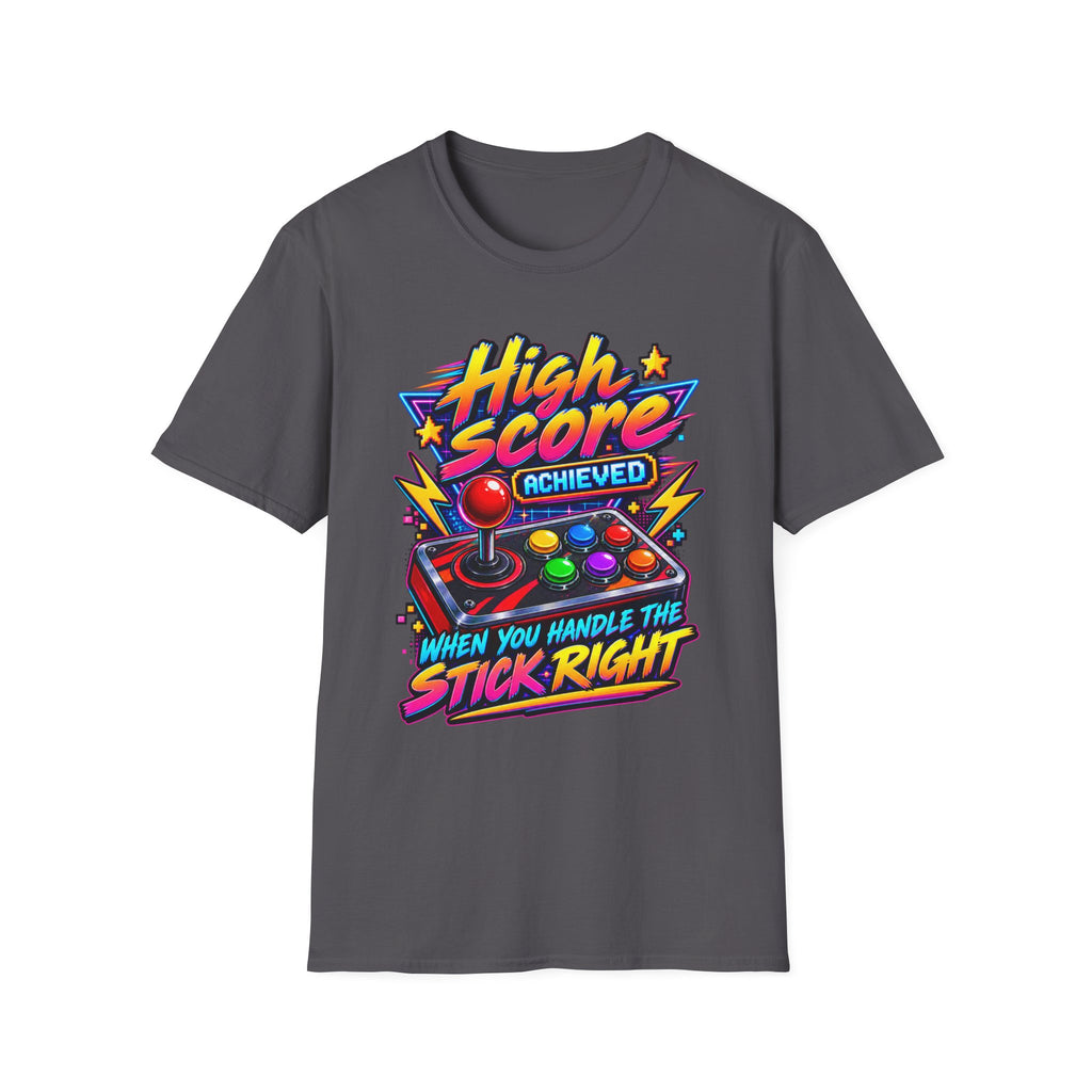 High Score Achieved T-Shirt — Retro Arcade Gamer Tee