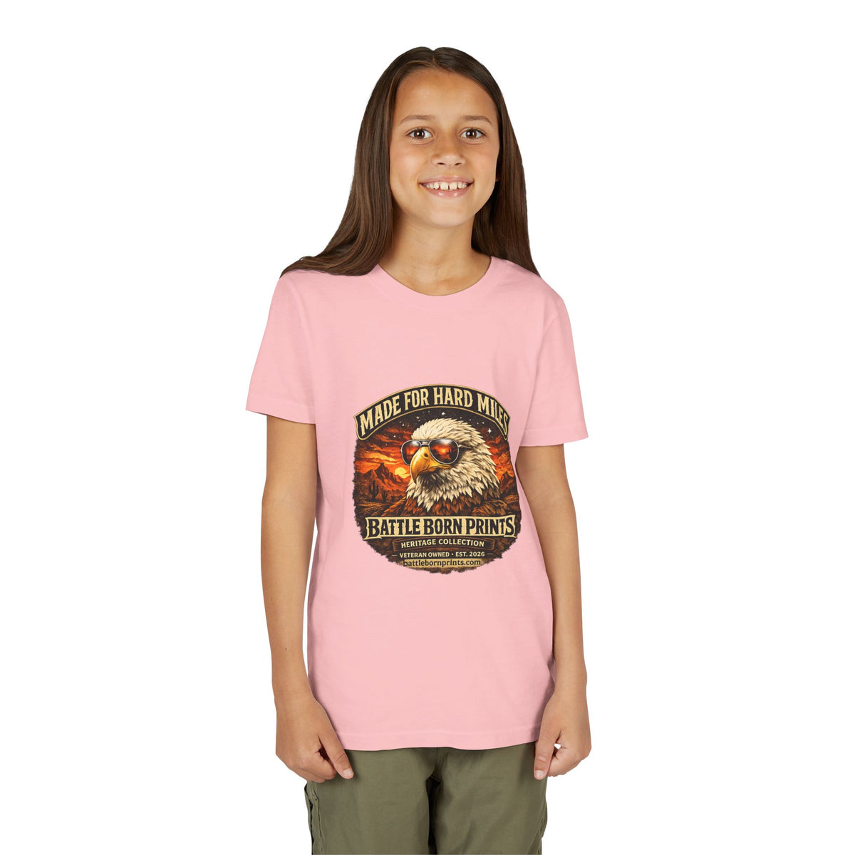 Youth Tee - "Made for Hard Miles" Eagle Graphic