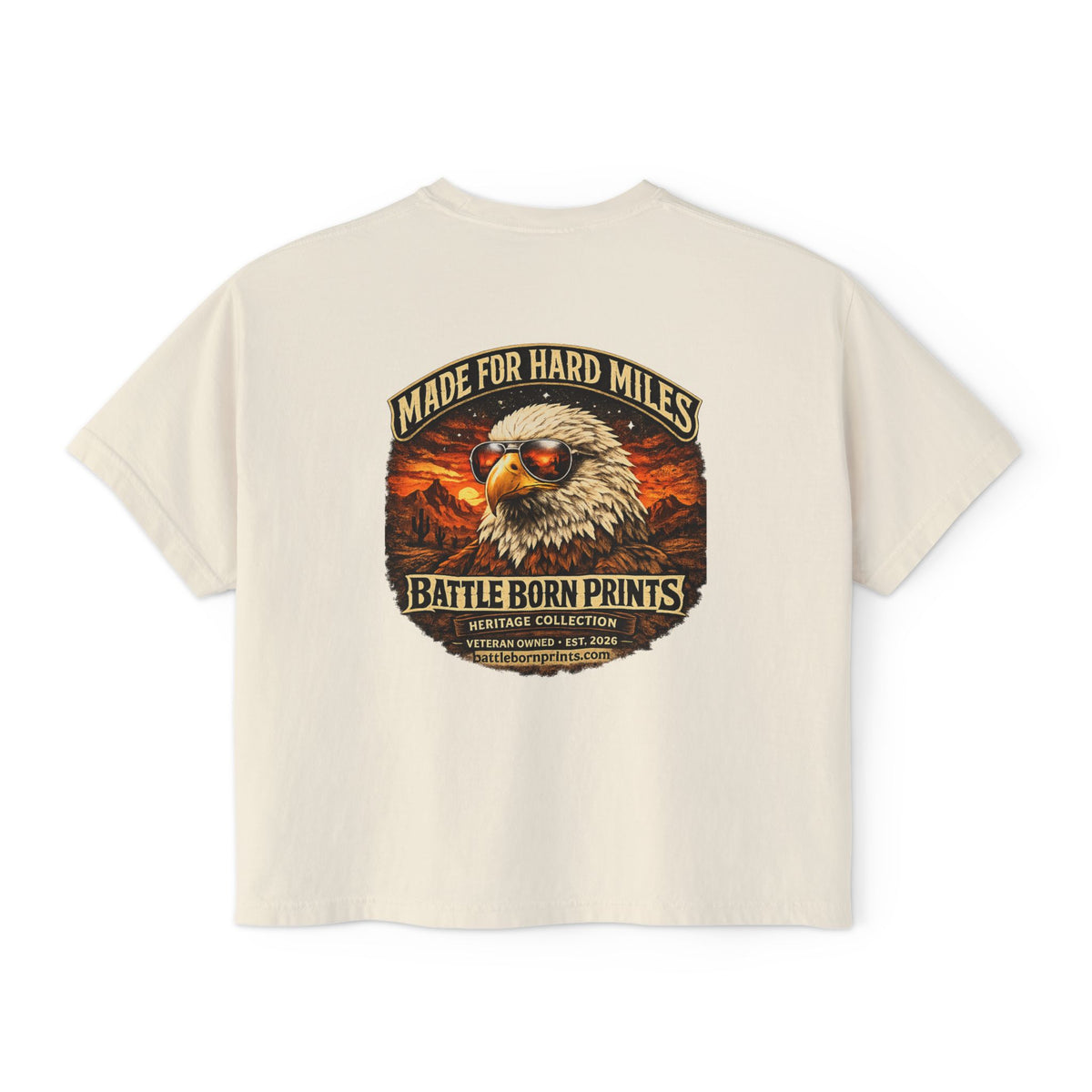 Battle Born Prints Heritage Collection "Made for Hard Miles" — Women's Boxy Shirt