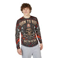 Born to Ride Skull Motorcycle Long Sleeve Shirt — Live Free Ride Hard UV Protection