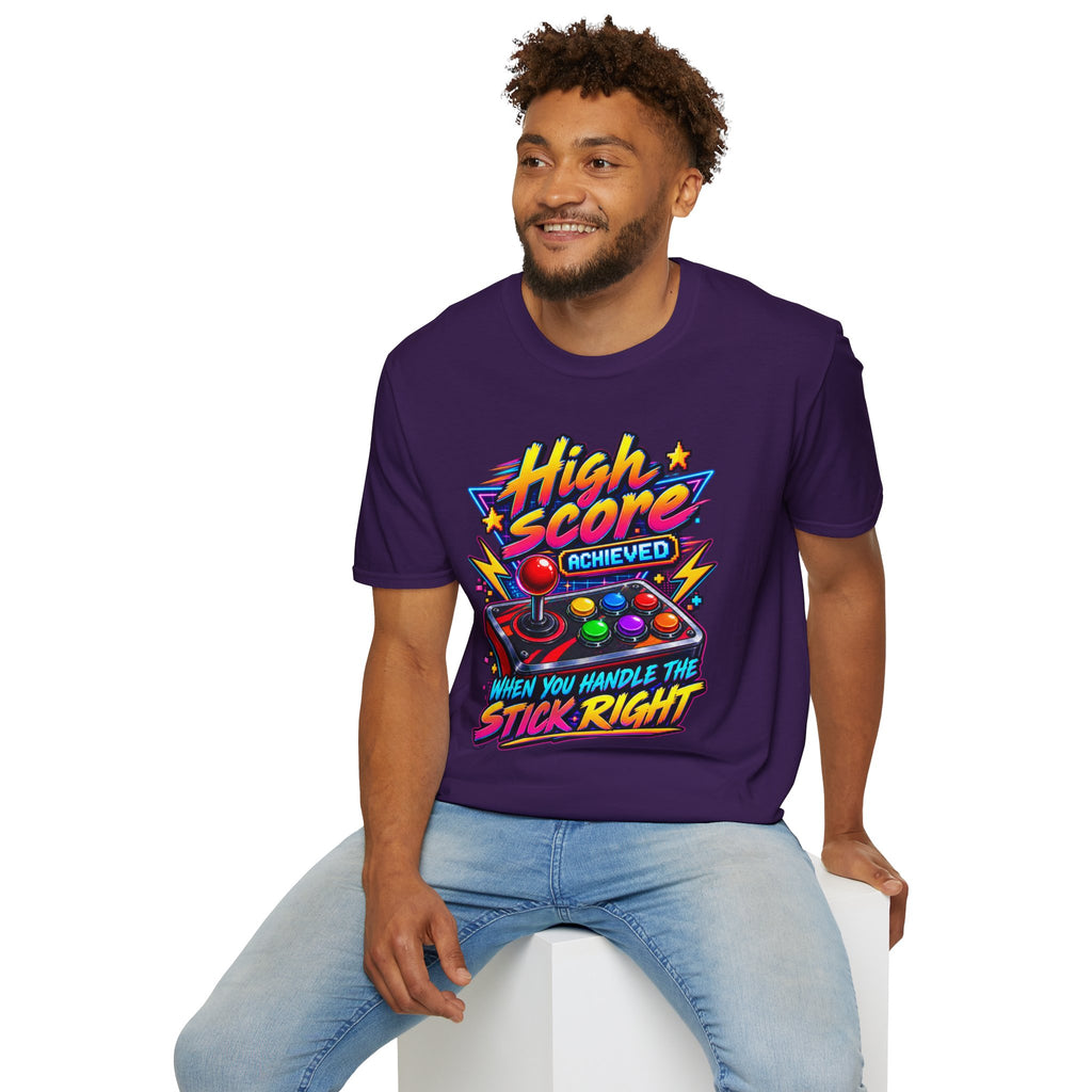 High Score Achieved T-Shirt — Retro Arcade Gamer Tee
