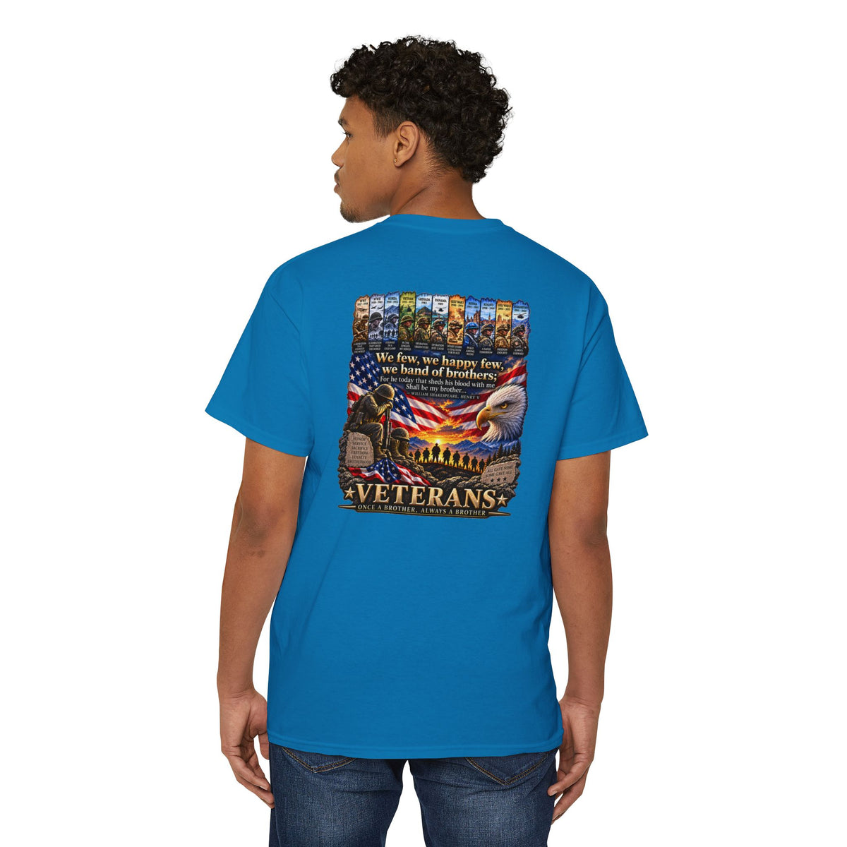 Veterans Tribute Pocket Tee — "We Live, We Honor, We Stand" Patriotic T-Shirt
