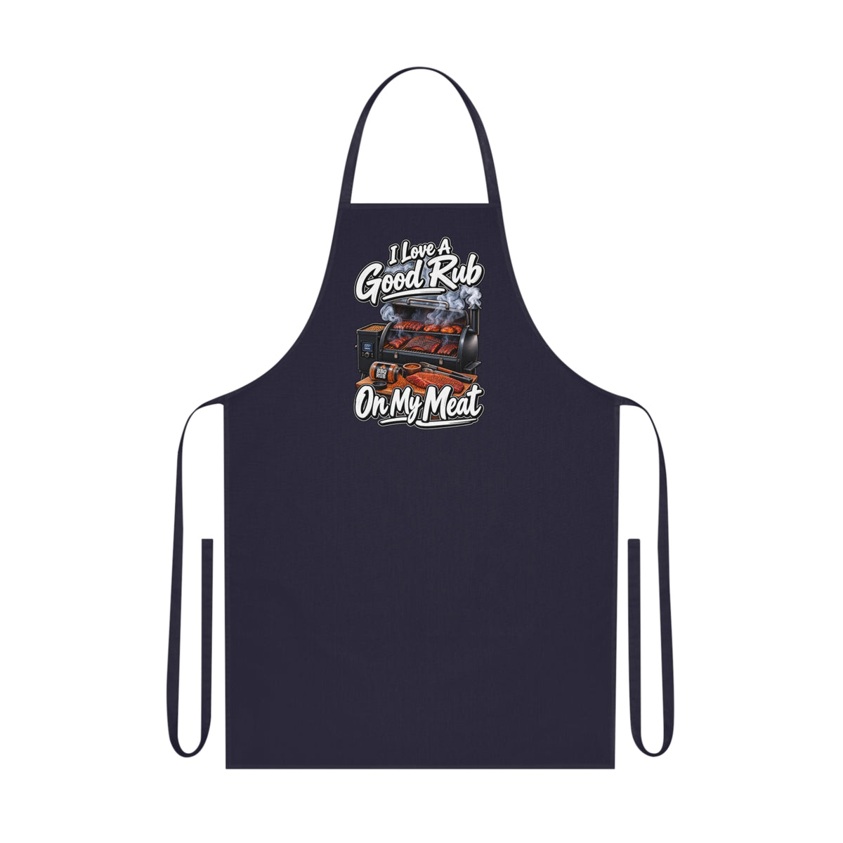 Grill Apron - "I Love A Good Rub On My Meat" BBQ Cooking Apron