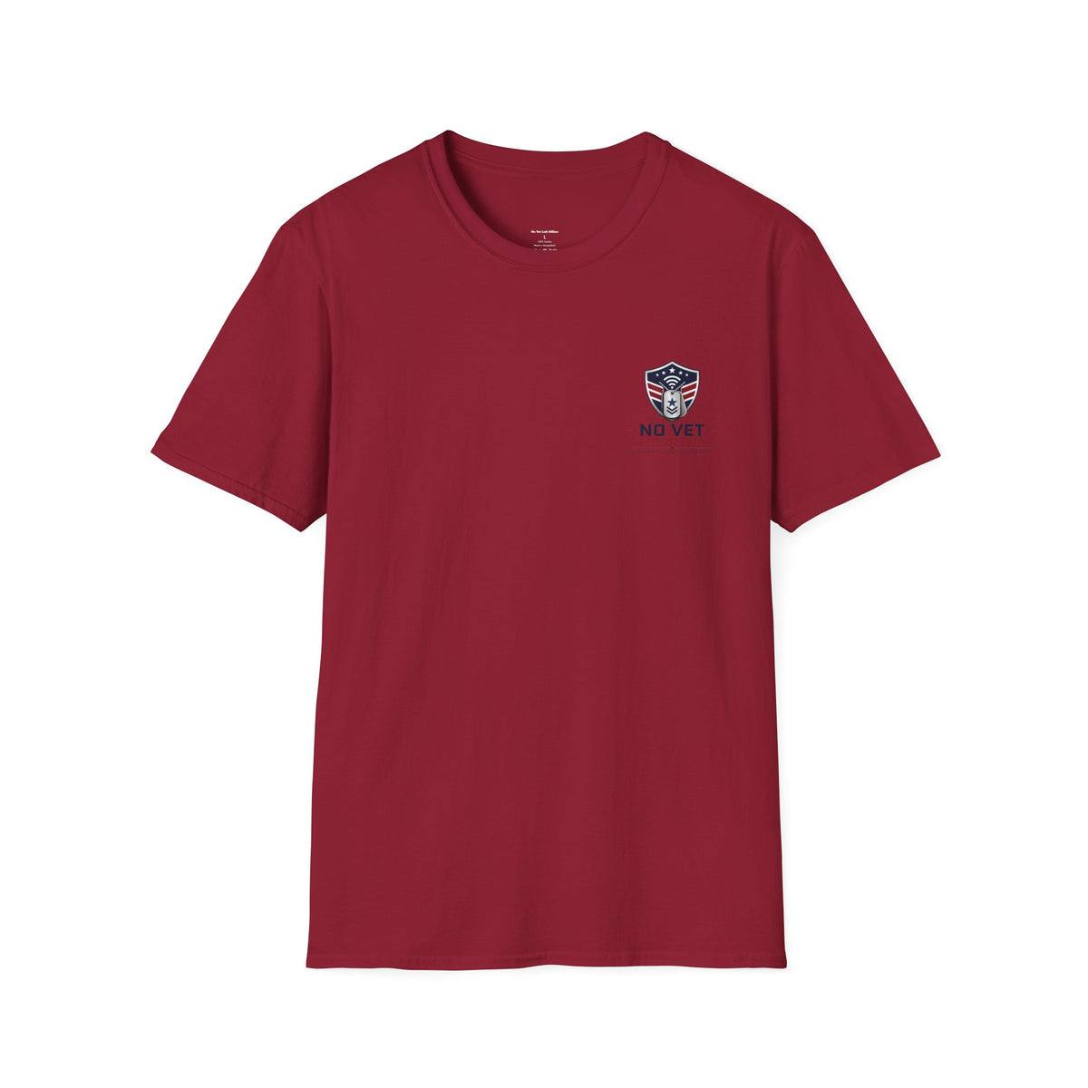 T-Shirt — "No Vet, Left Offline" American Flag Shield Veteran Tee