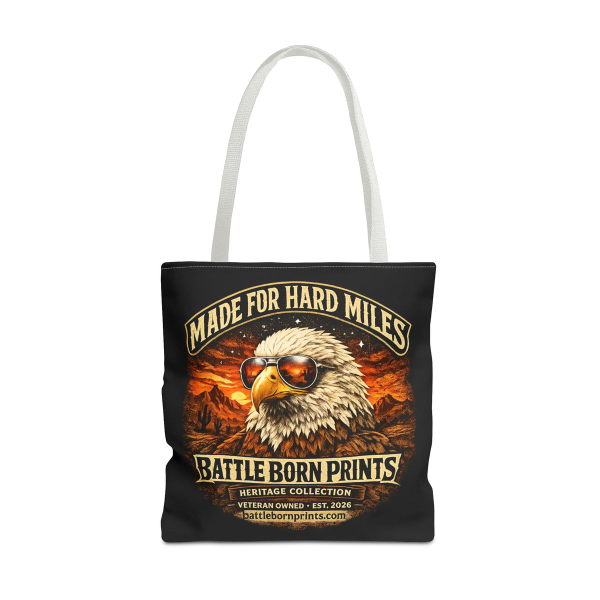 Battle Born Prints Heritage Collection "Made For Hard Miles" Tote Bag