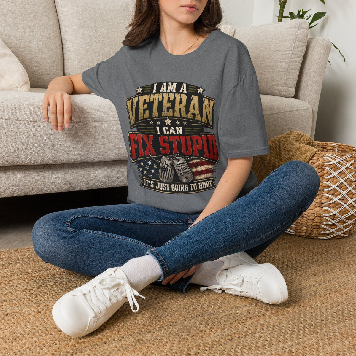 Veteran "I Can Fix Stupid" T-Shirt