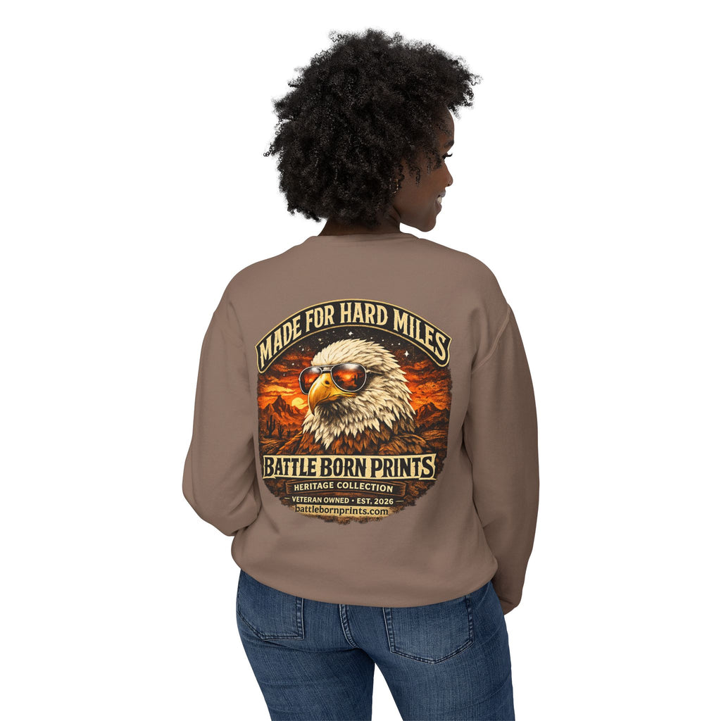 Battle Born Prints Heritage Collection "Made for Hard Miles" Crewneck Sweatshirt