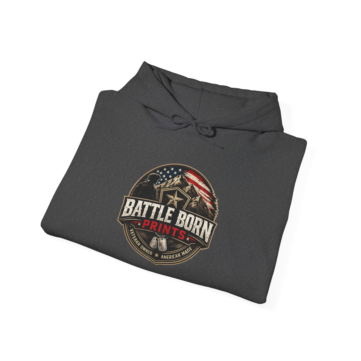 Battle Born Hoodie - Patriotic American Flag & Eagle Graphic Sweatshirt
