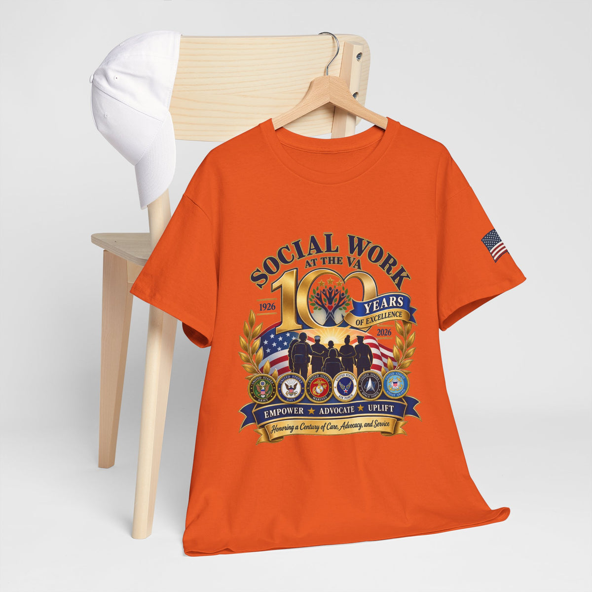 Social Work at the VA 100 Years T-Shirt — Veteran Support Memorial Tee