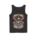 Built to Ride Born to Serve Tank Top — Patriotic Eagle Motorcycle Graphic
