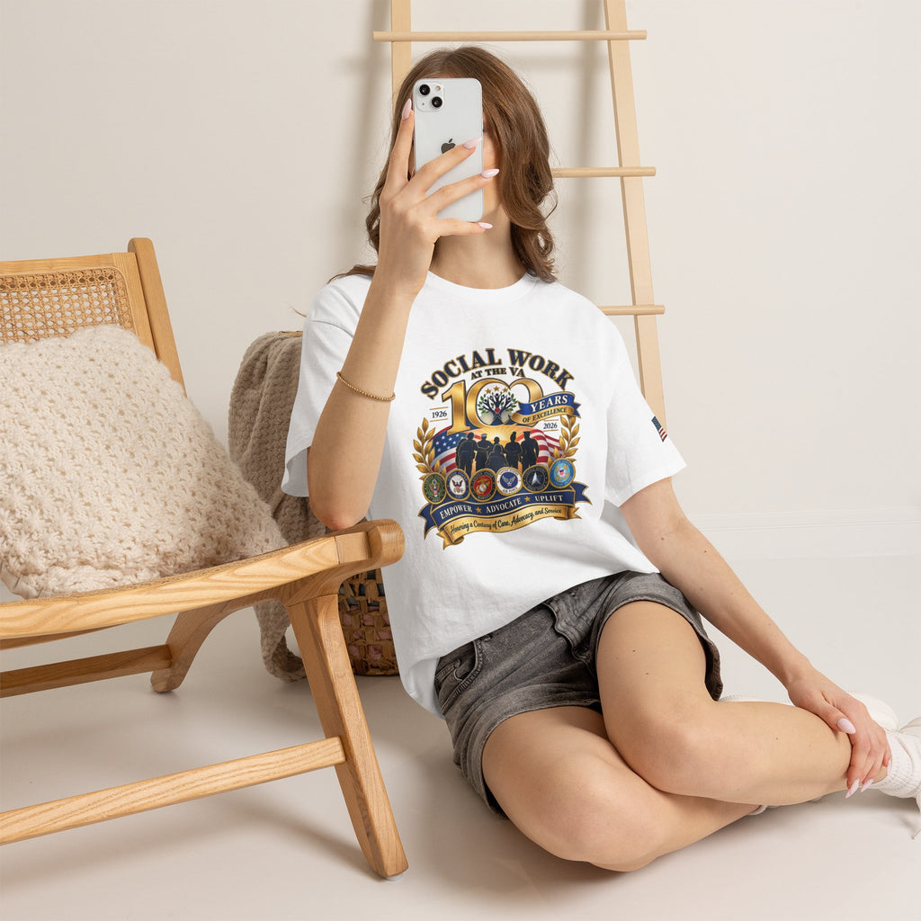 Social Work at the VA 100 Years T-Shirt — Veteran Support Memorial Tee
