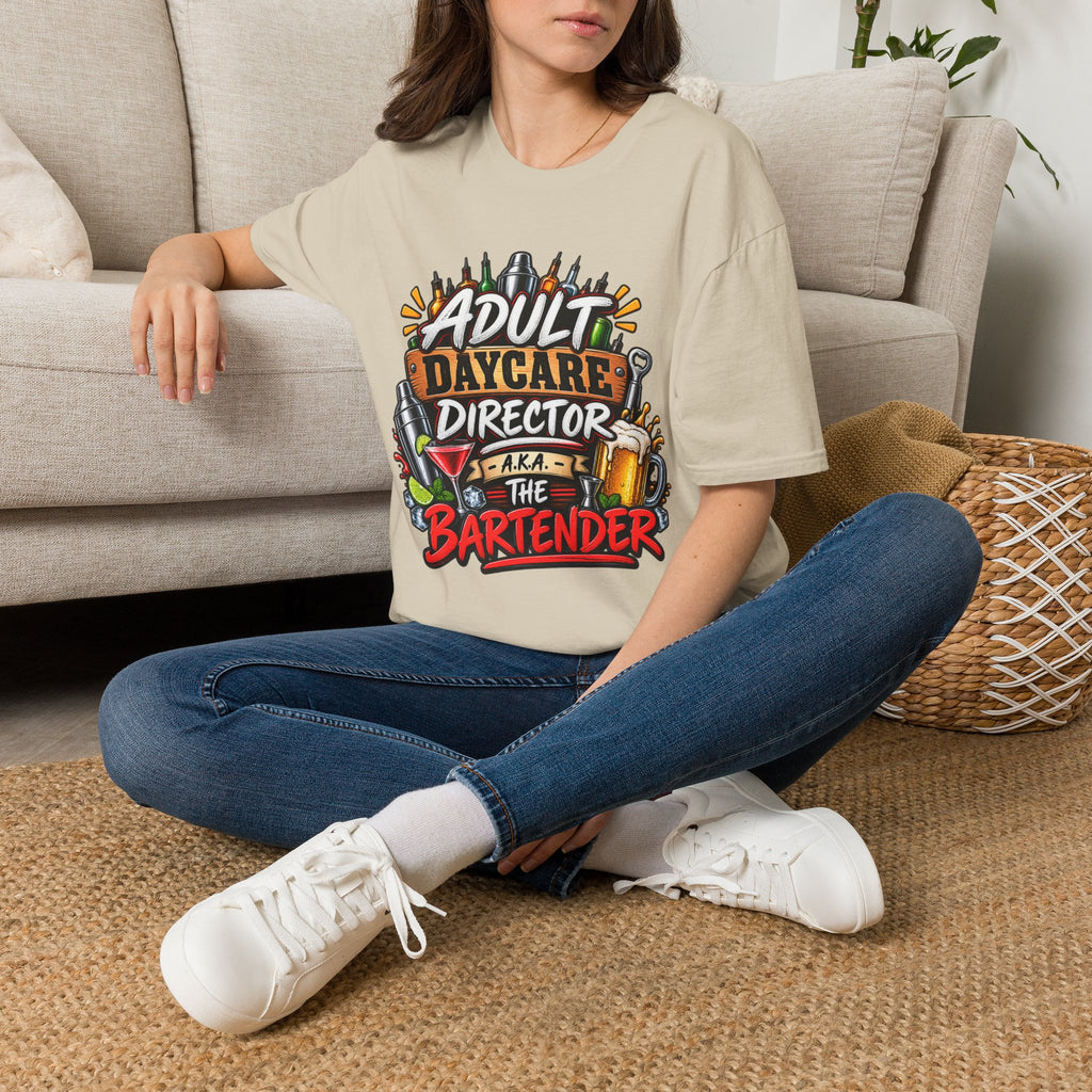 Adult Daycare Director T-Shirt — Funny Bartender Design
