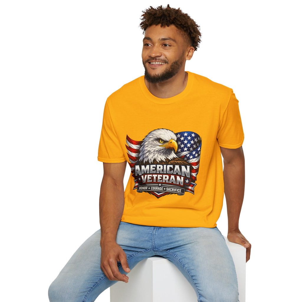 American Veteran Eagle T-Shirt — Patriotic USA Flag Tee