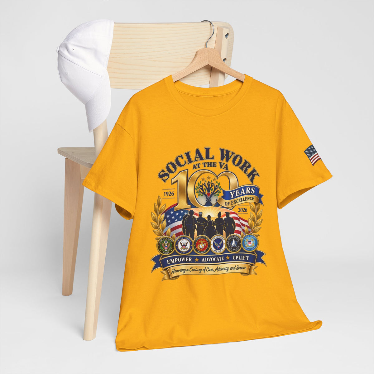 Social Work at the VA 100 Years T-Shirt — Veteran Support Memorial Tee