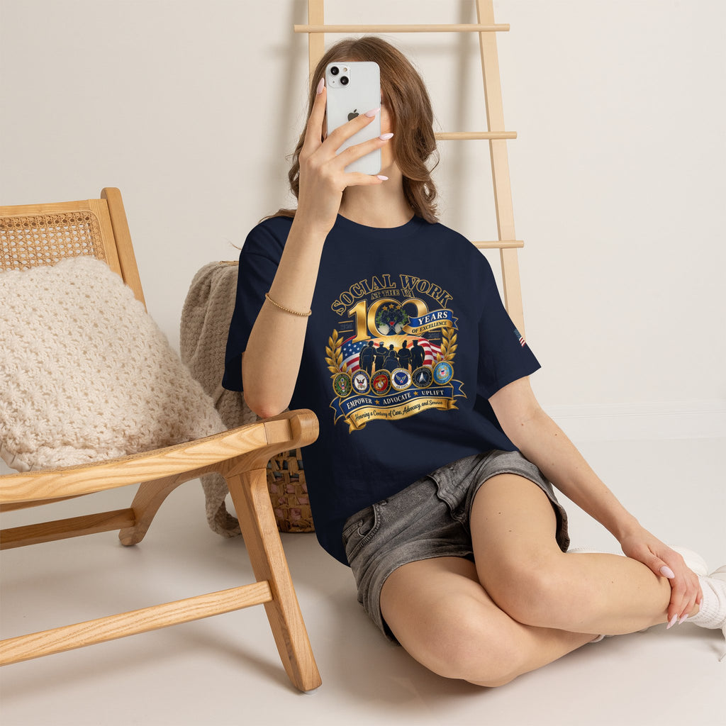 Social Work at the VA 100 Years T-Shirt — Veteran Support Memorial Tee