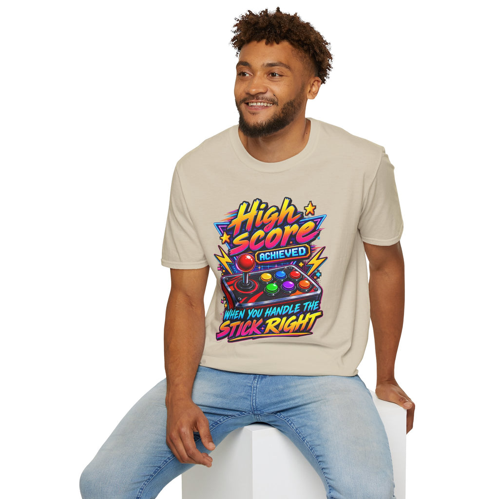 High Score Achieved T-Shirt — Retro Arcade Gamer Tee