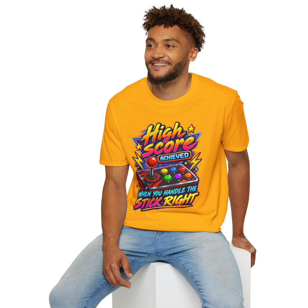 High Score Achieved T-Shirt — Retro Arcade Gamer Tee