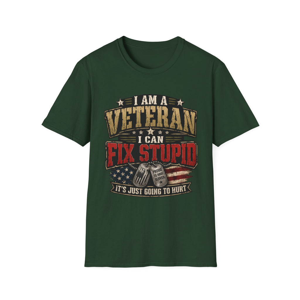 Veteran "I Can Fix Stupid" T-Shirt