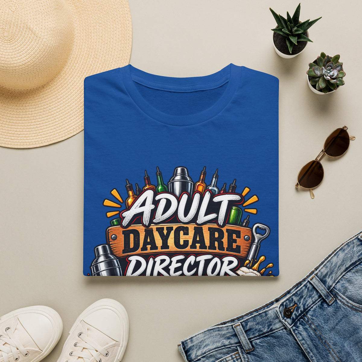 Adult Daycare Director T-Shirt — Funny Bartender Design