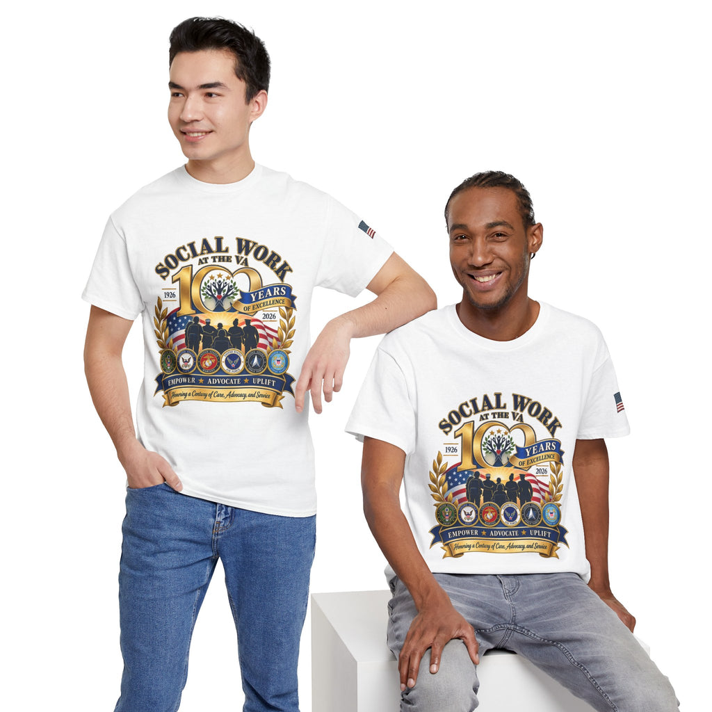 Social Work at the VA 100 Years T-Shirt — Veteran Support Memorial Tee