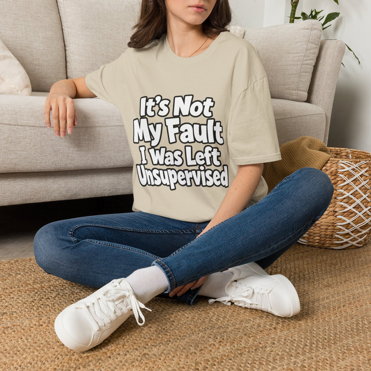 Funny "It's Not My Fault I Was Left Unsupervised" T-Shirt