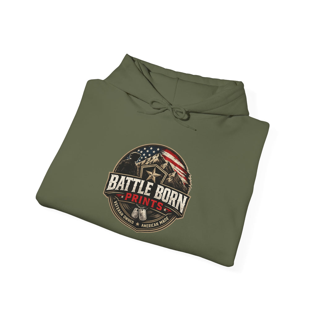 Battle Born Hoodie - Patriotic American Flag & Eagle Graphic Sweatshirt