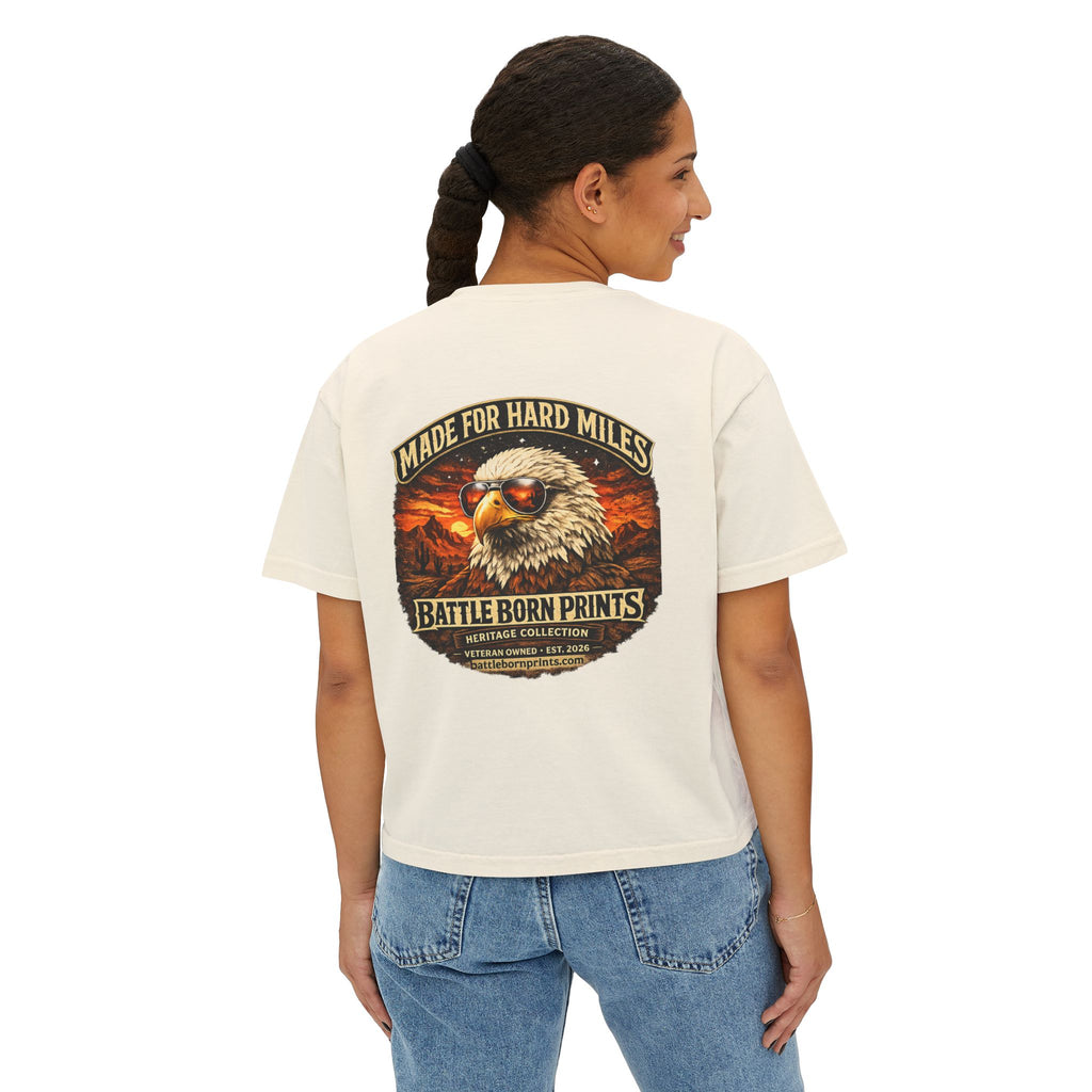 Battle Born Prints Heritage Collection "Made for Hard Miles" — Women's Boxy Shirt
