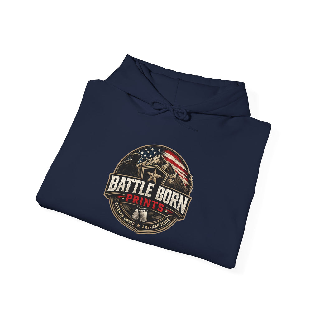 Battle Born Hoodie - Patriotic American Flag & Eagle Graphic Sweatshirt