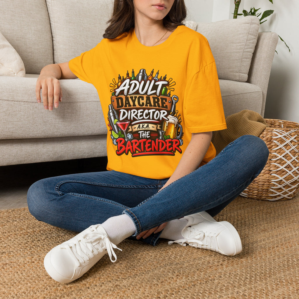 Adult Daycare Director T-Shirt — Funny Bartender Design