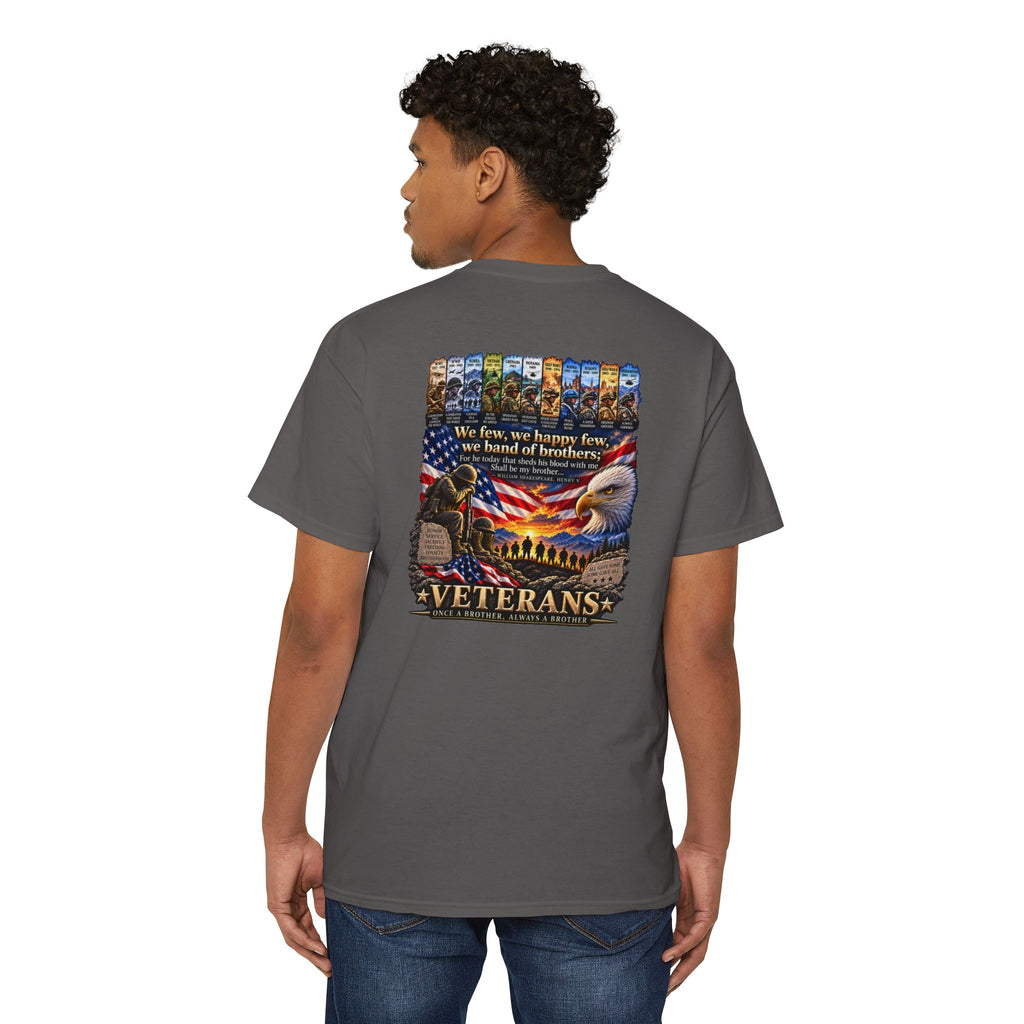 Veterans Tribute Pocket Tee — "We Live, We Honor, We Stand" Patriotic T-Shirt
