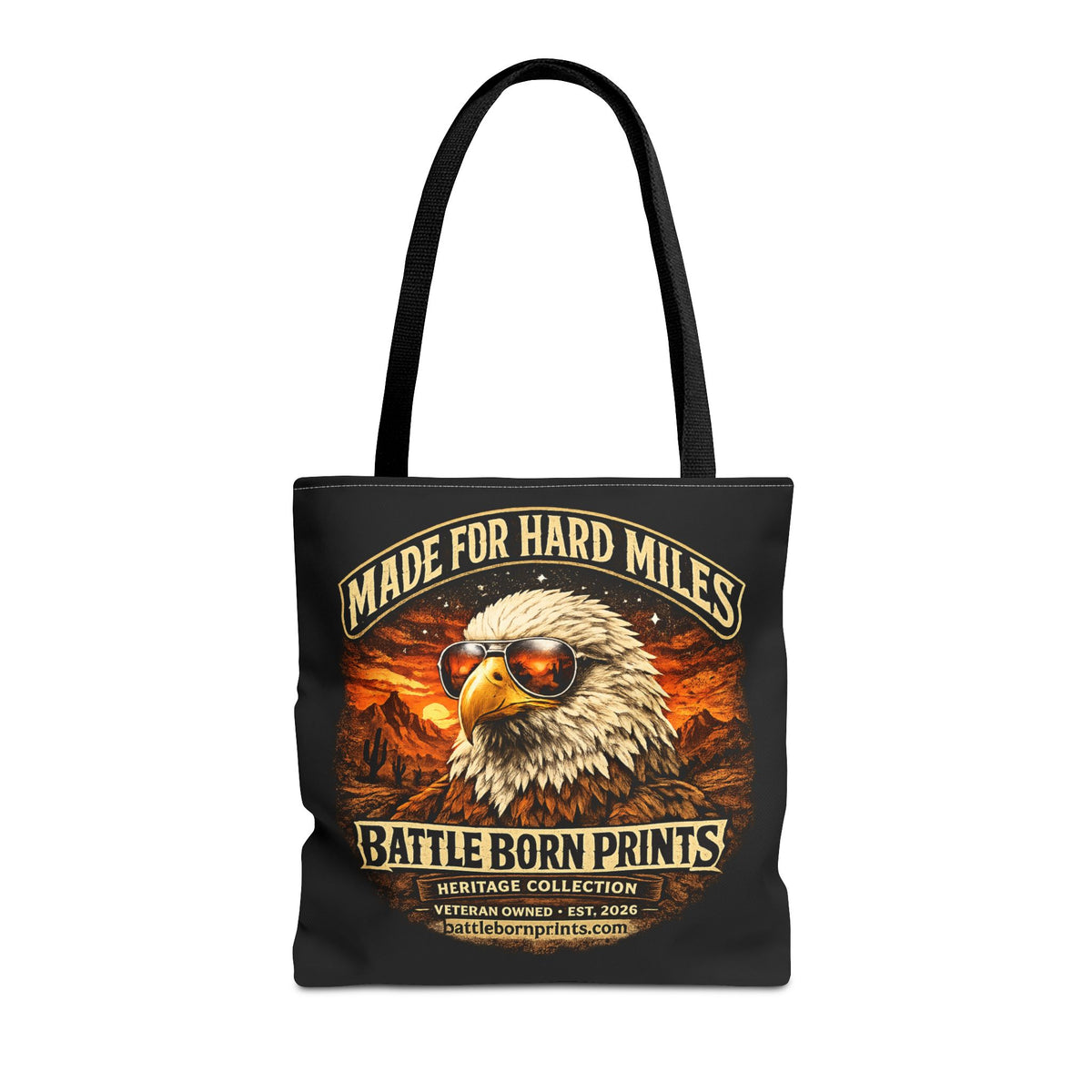 Battle Born Prints Heritage Collection "Made For Hard Miles" Tote Bag
