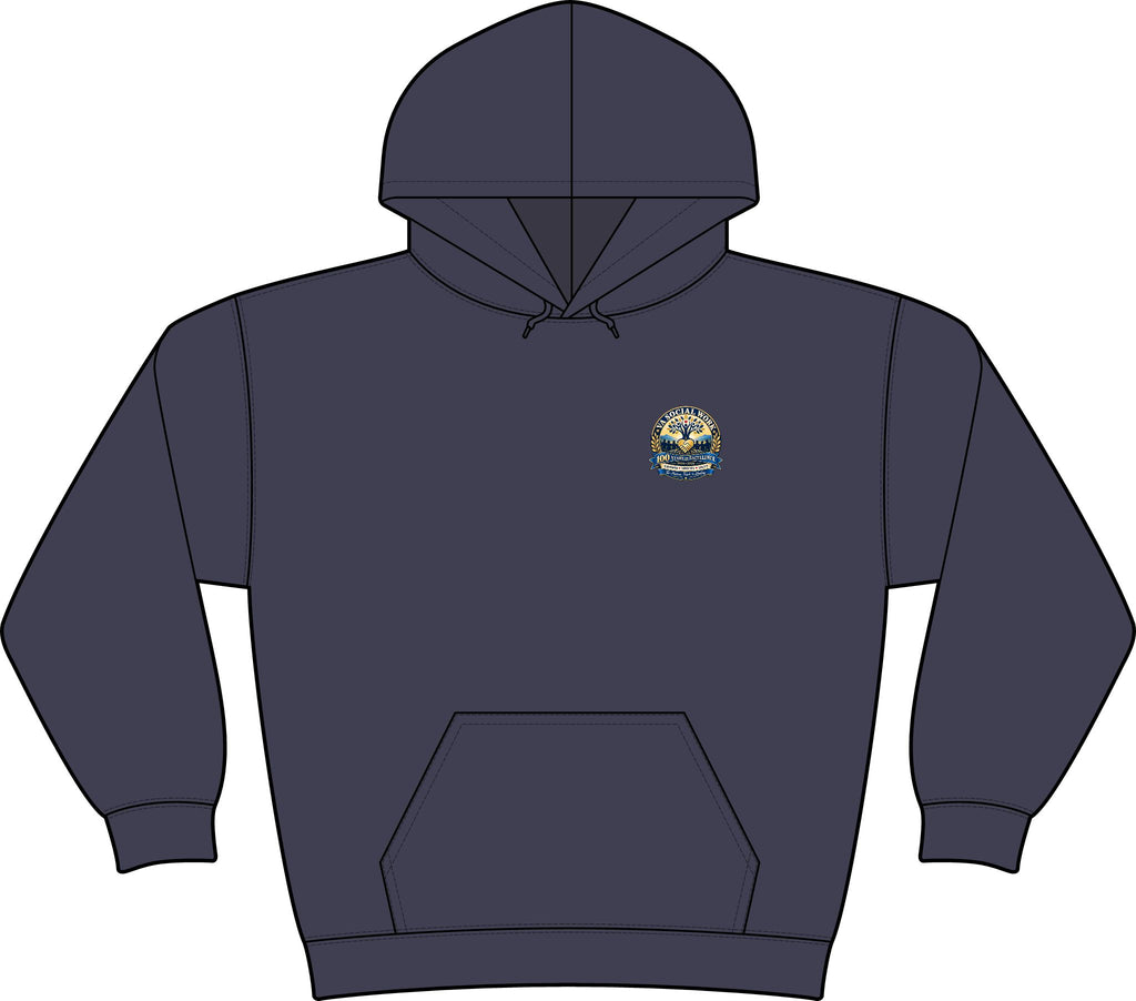 Coastal Compass Fleece Hoodie - VA 100th Social Work Commemorative Hoodie
