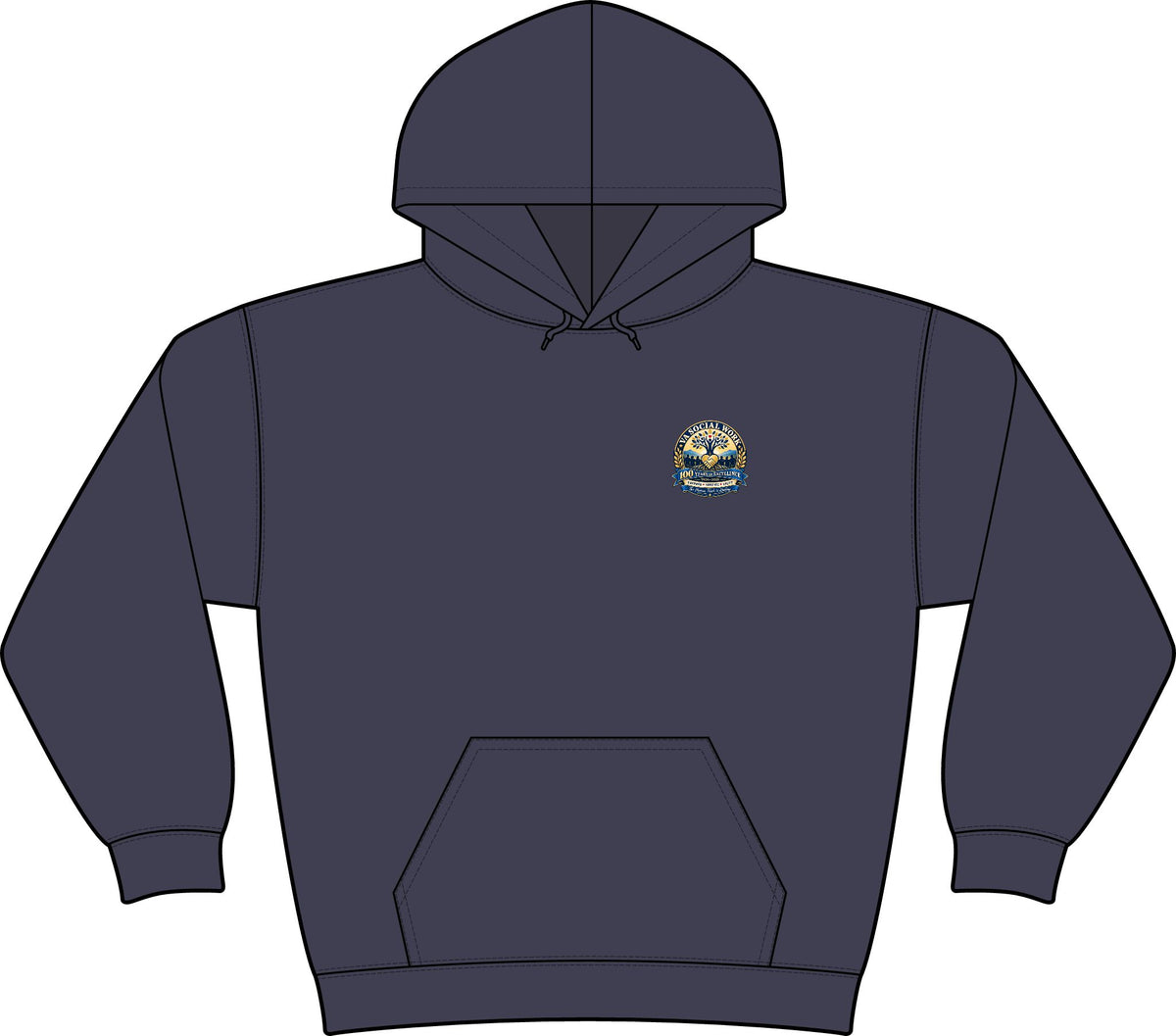 Coastal Compass Fleece Hoodie - VA 100th Social Work Commemorative Hoodie