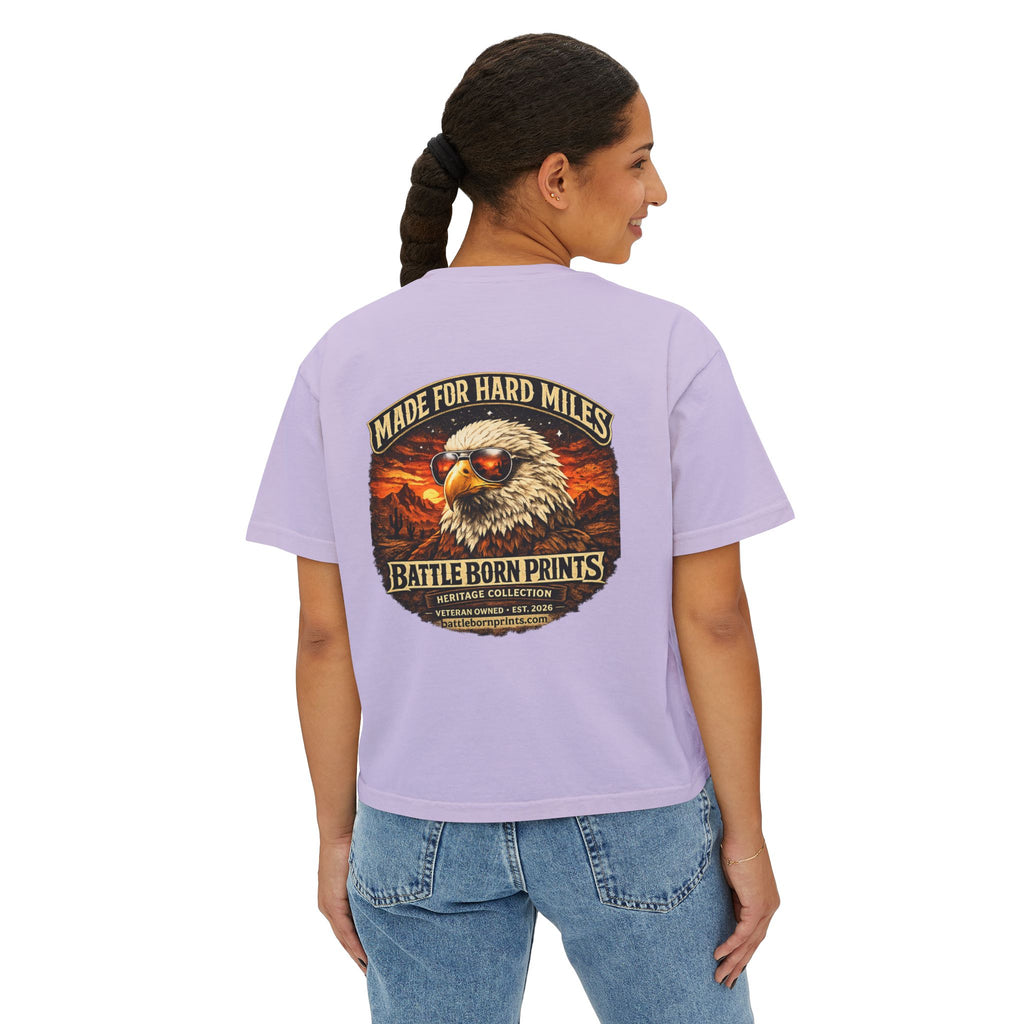 Battle Born Prints Heritage Collection "Made for Hard Miles" — Women's Boxy Shirt