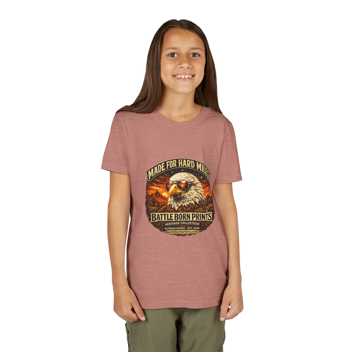Youth Tee - "Made for Hard Miles" Eagle Graphic