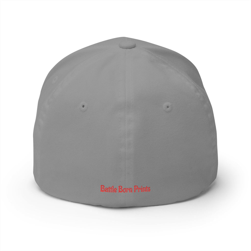 Battle Born Prints FlexFit Embroidered Cap — American Flag Patch Hat