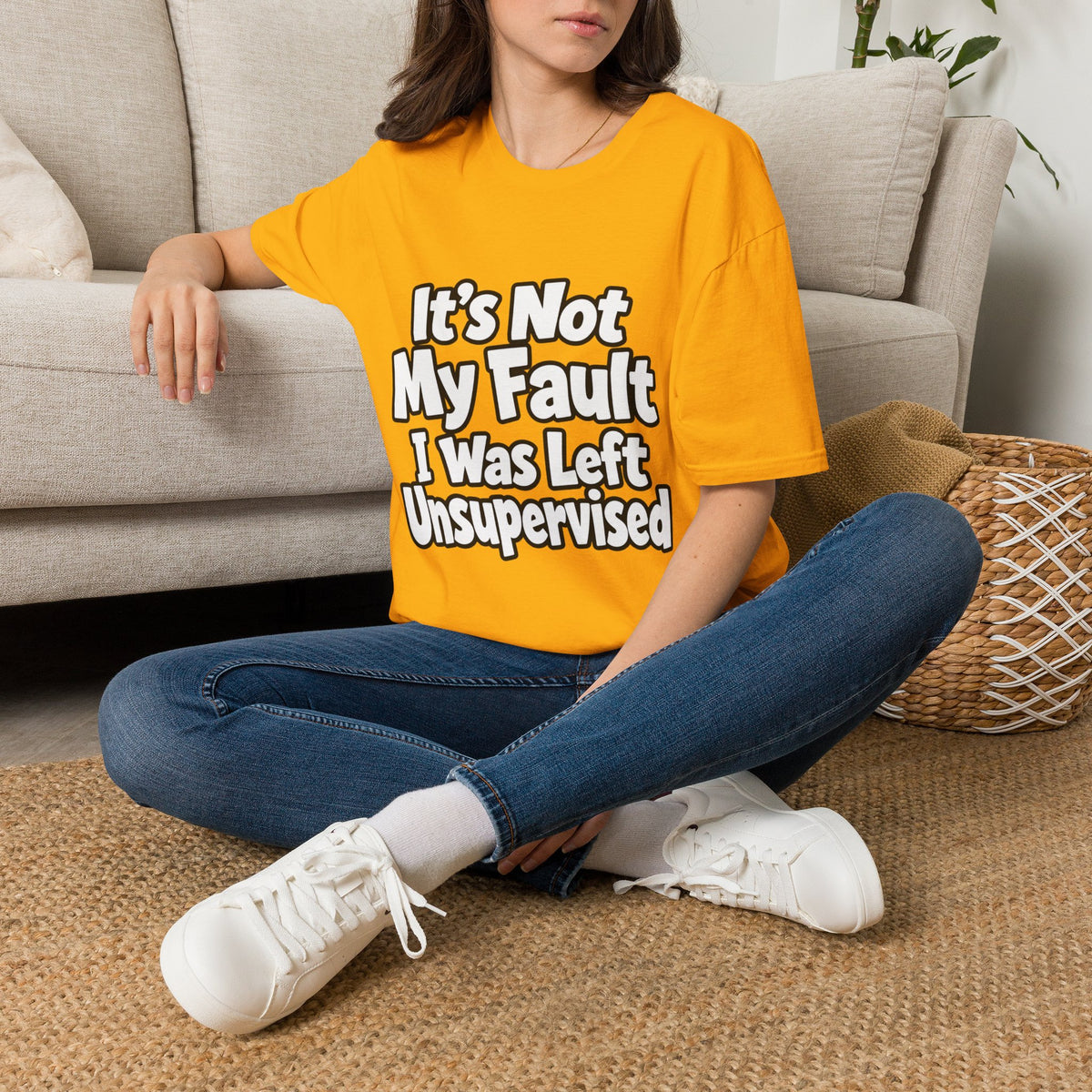 Funny "It's Not My Fault I Was Left Unsupervised" T-Shirt