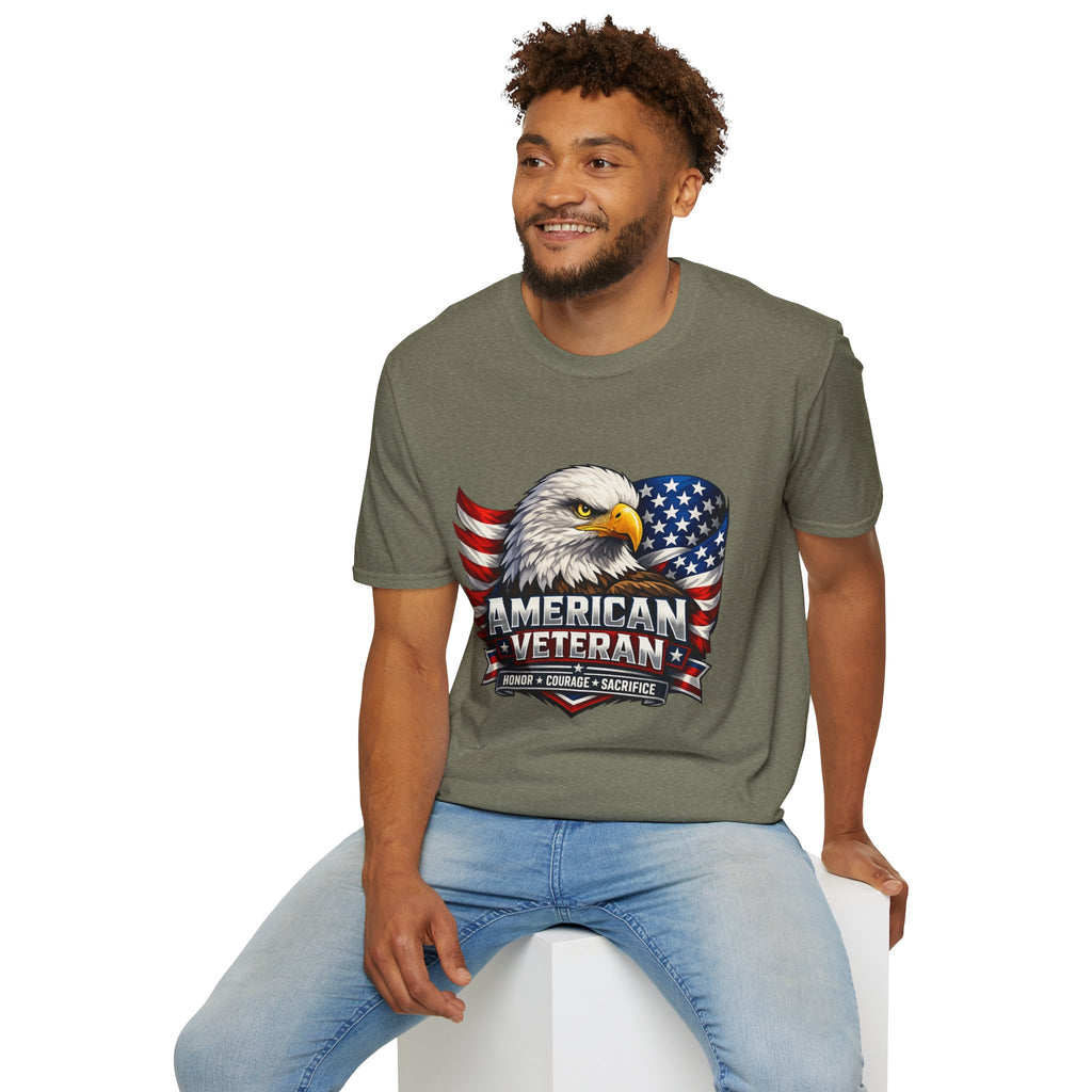 American Veteran Eagle T-Shirt — Patriotic USA Flag Tee