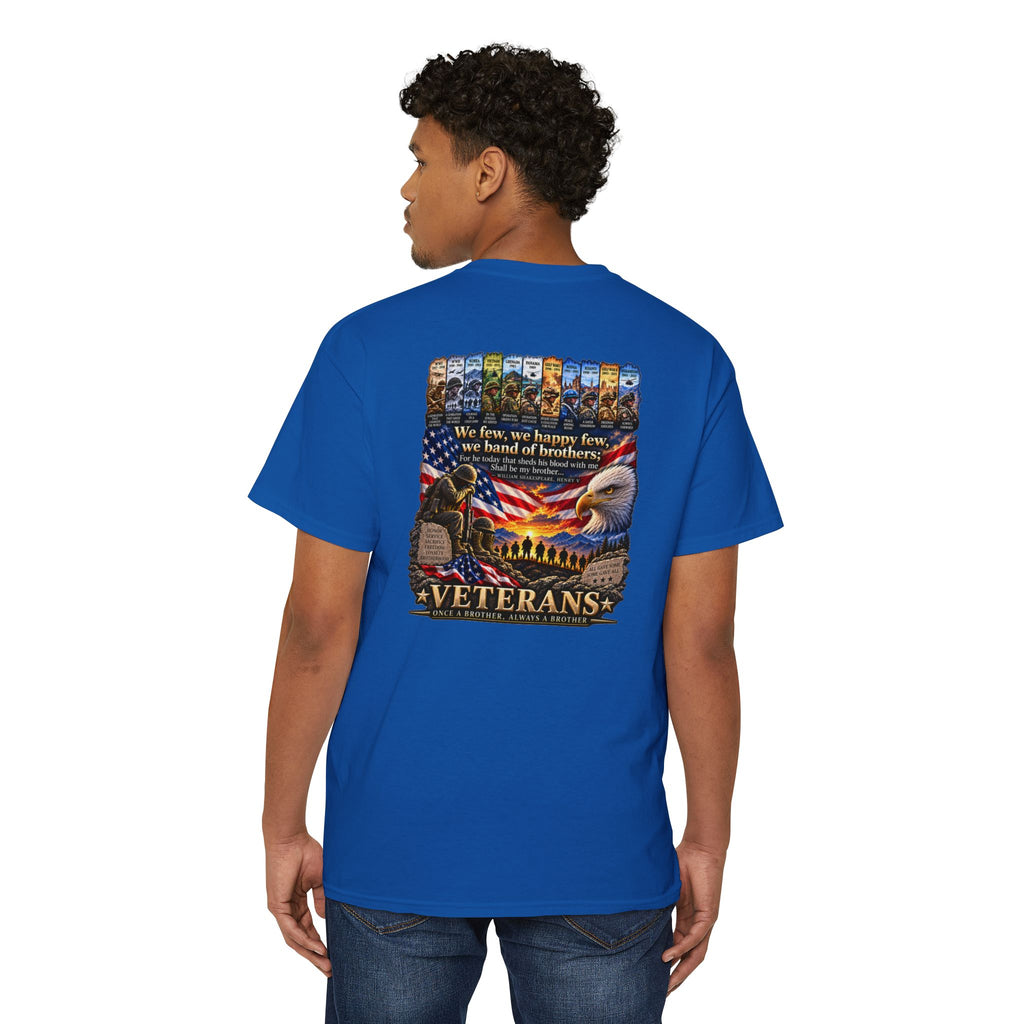 Veterans Tribute Pocket Tee — "We Live, We Honor, We Stand" Patriotic T-Shirt