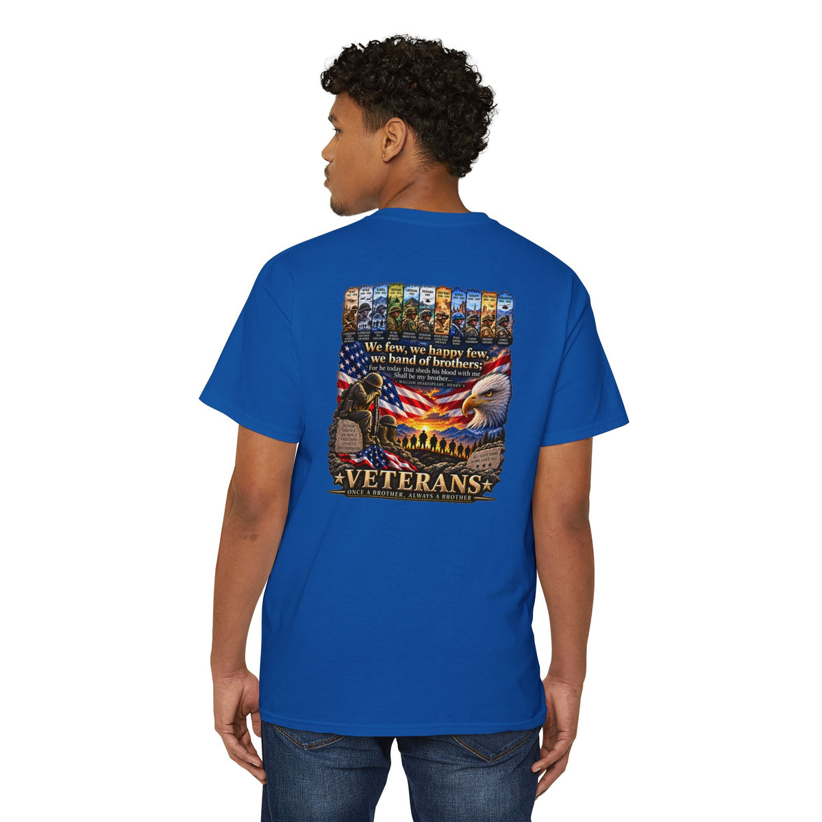 Veterans Tribute Pocket Tee — "We Live, We Honor, We Stand" Patriotic T-Shirt