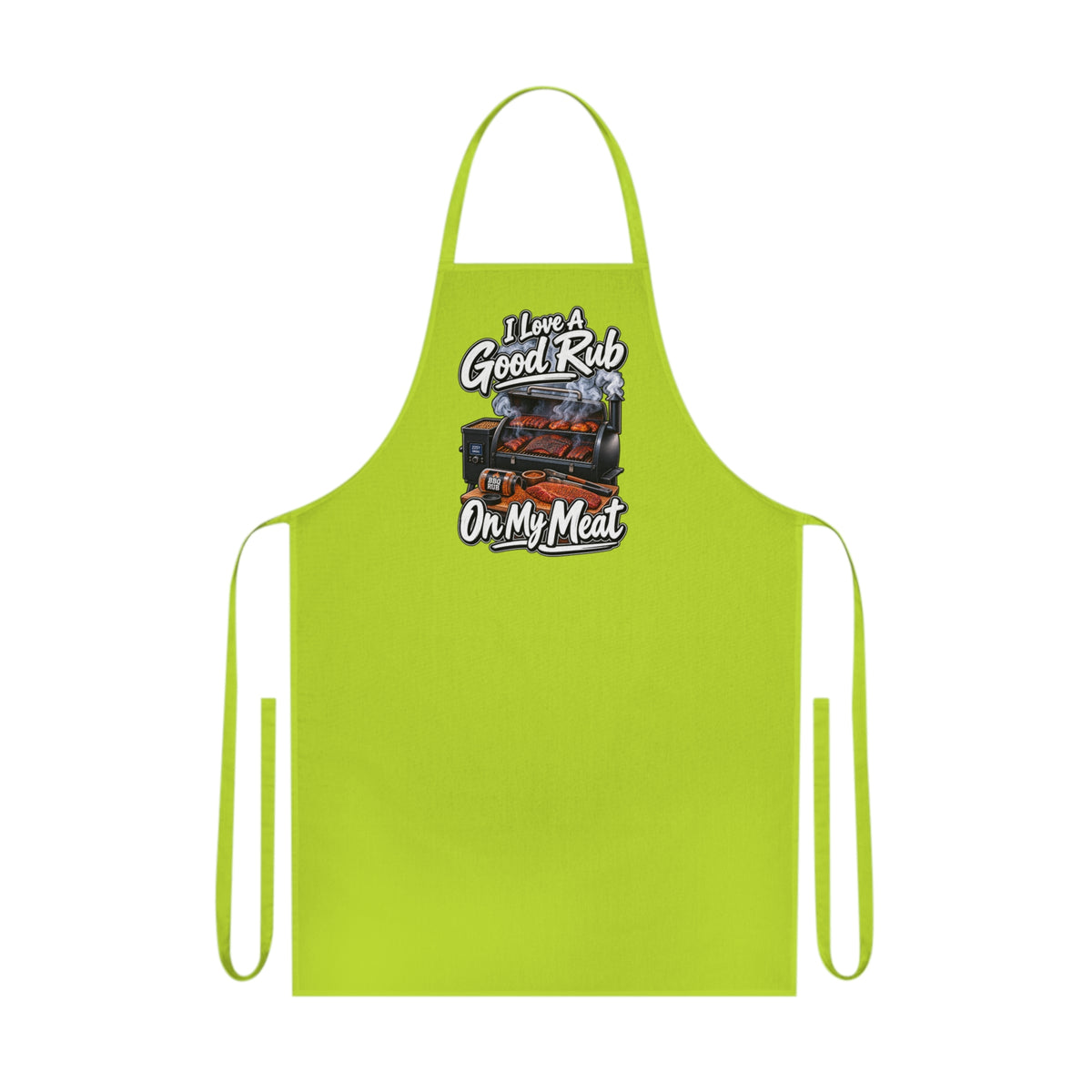Grill Apron - "I Love A Good Rub On My Meat" BBQ Cooking Apron