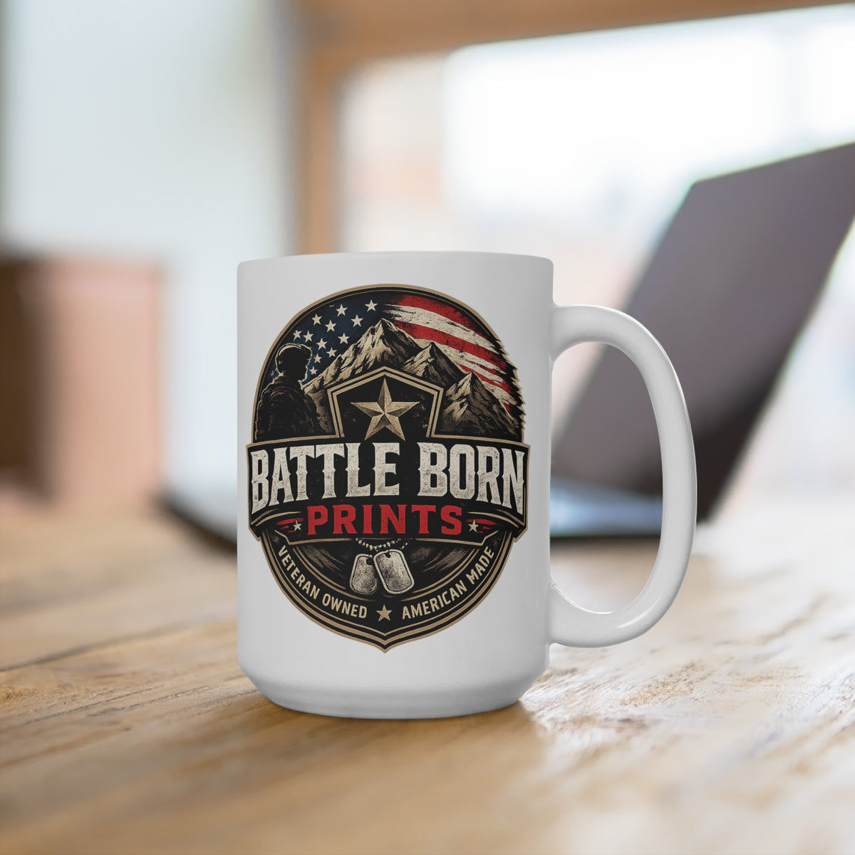 Battle Born Prints 15oz Coffee Mug