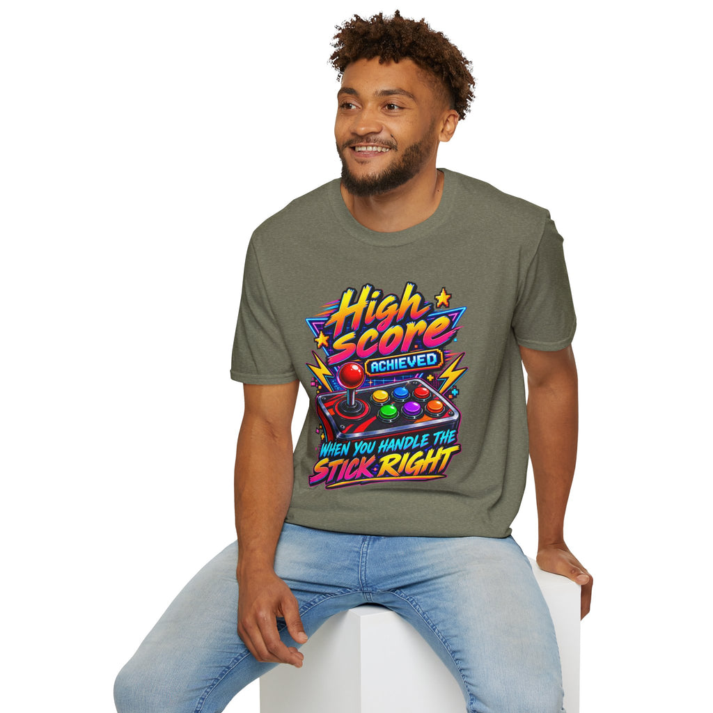 High Score Achieved T-Shirt — Retro Arcade Gamer Tee