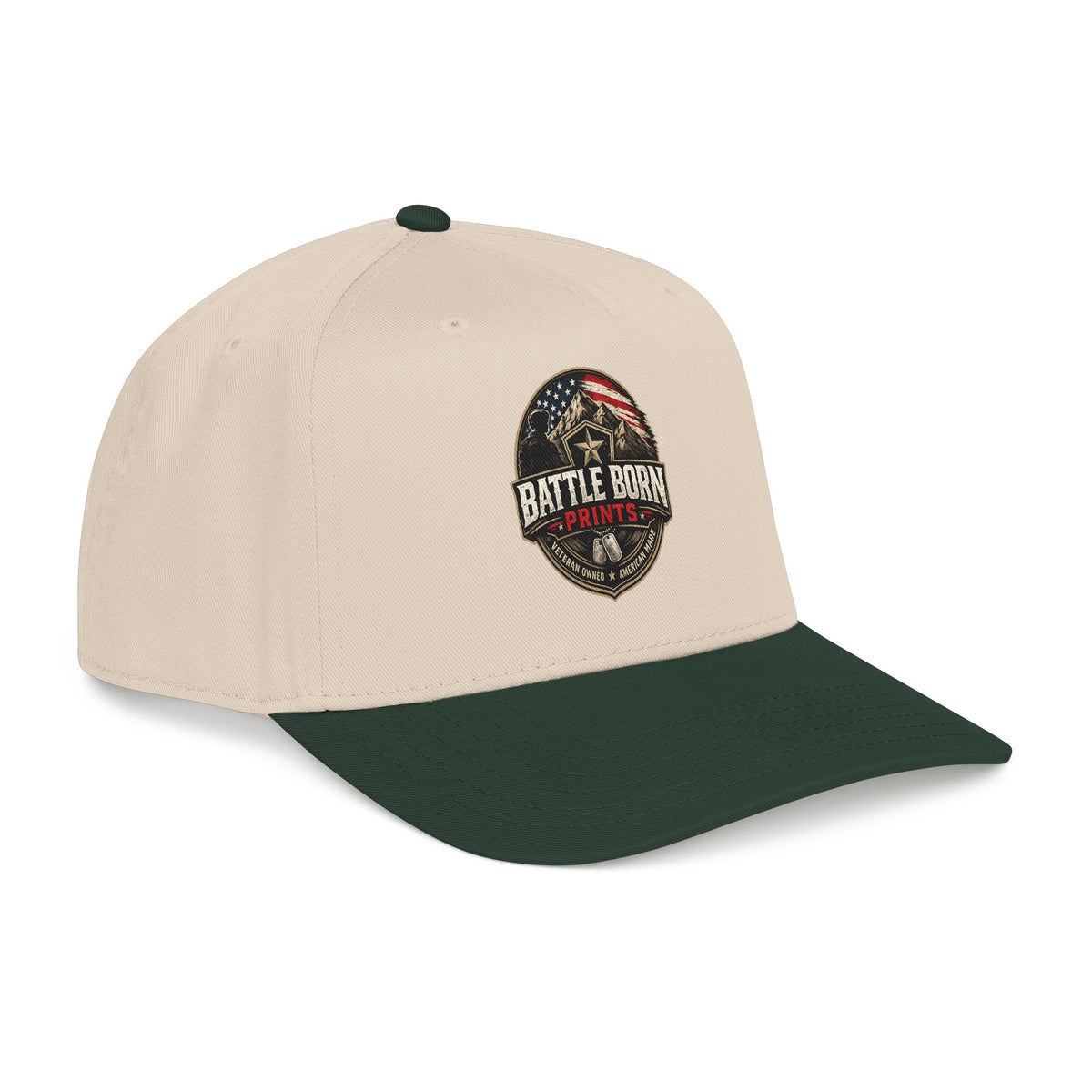Baseball Cap - "Battle Born Prints" American Flag Patch Hat