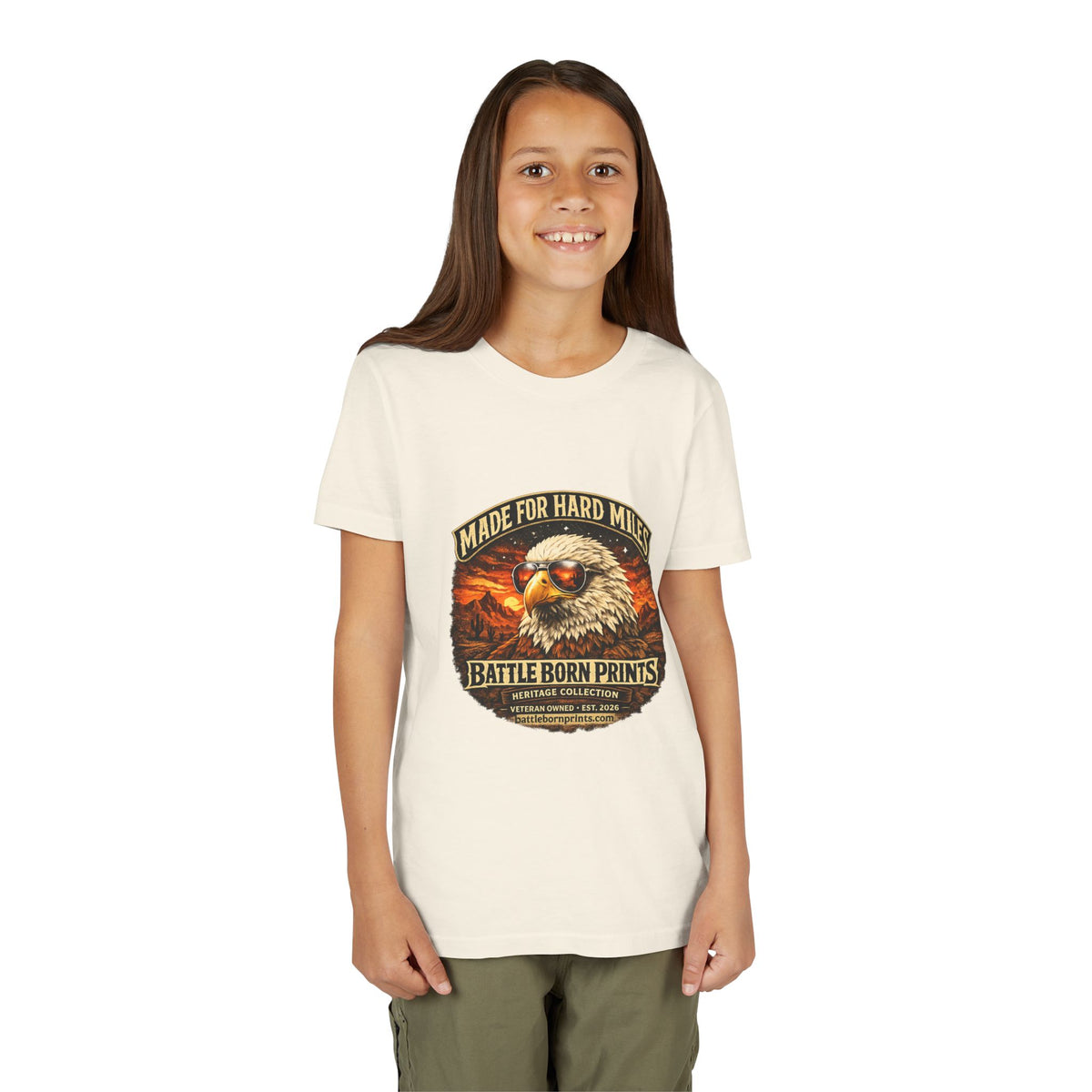 Youth Tee - "Made for Hard Miles" Eagle Graphic