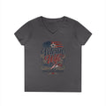 Veteran Wife V-Neck T-Shirt — Strong Proud Resilient Patriotic Tee