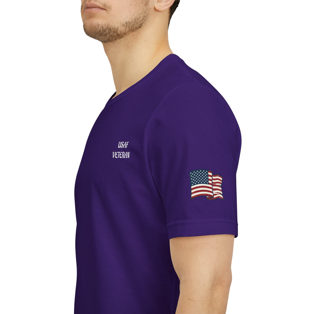US Air Force Bella+Canvas T-Shirt — Patriotic Veteran Tee ("USAF Veteran")