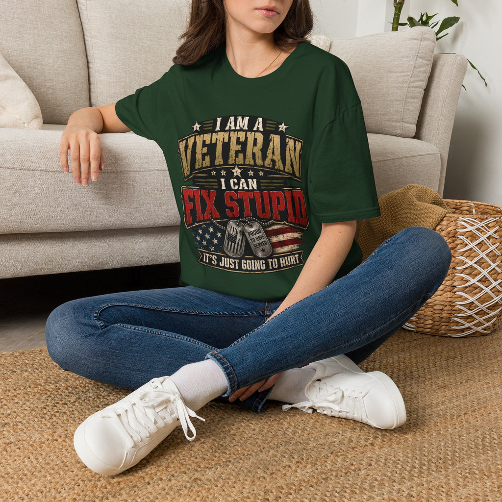Veteran "I Can Fix Stupid" T-Shirt